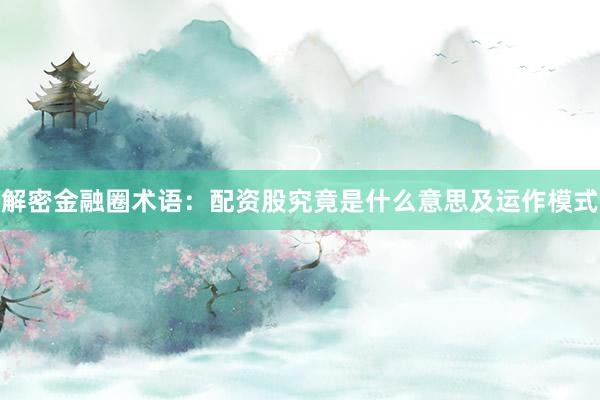 解密金融圈术语：配资股究竟是什么意思及运作模式