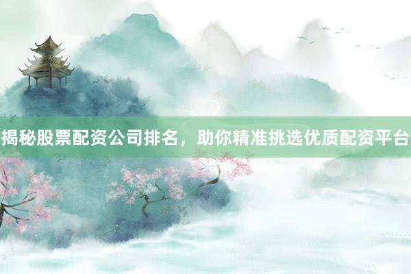 揭秘股票配资公司排名，助你精准挑选优质配资平台