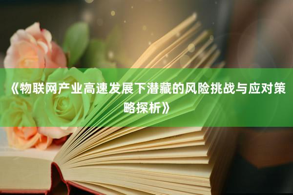 《物联网产业高速发展下潜藏的风险挑战与应对策略探析》